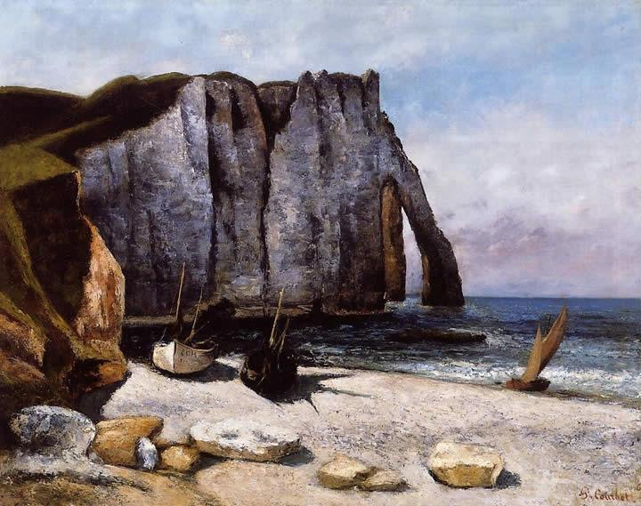 Gustave Courbet The Cliff at Etretat